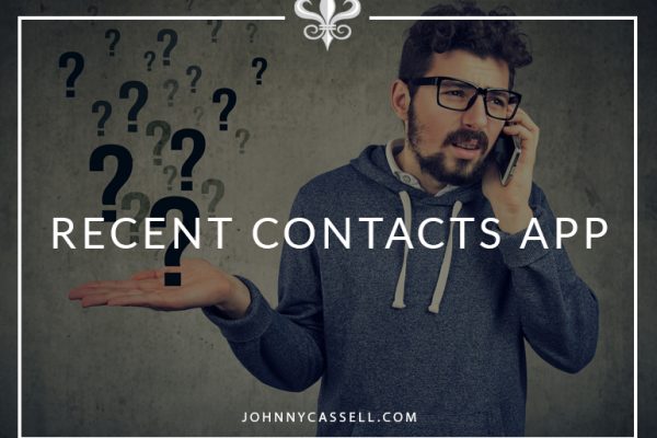 Recent Contacts App